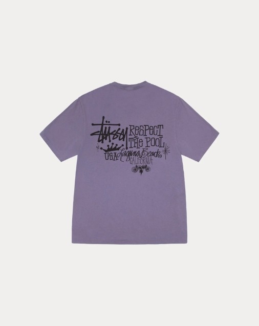 【ステューシー】RESPECT THE POOL TEE PIGMENT DYED