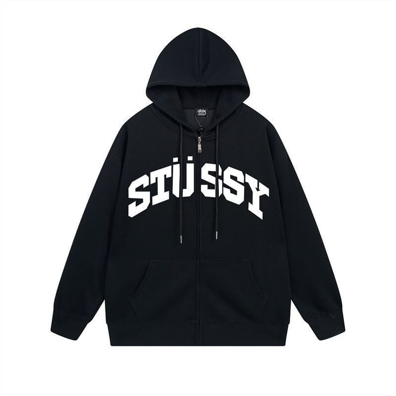 [ステューシー] ジップアップパーカー BLOCK SPORT ZIP HOODIE 2COLORS [並行輸入]