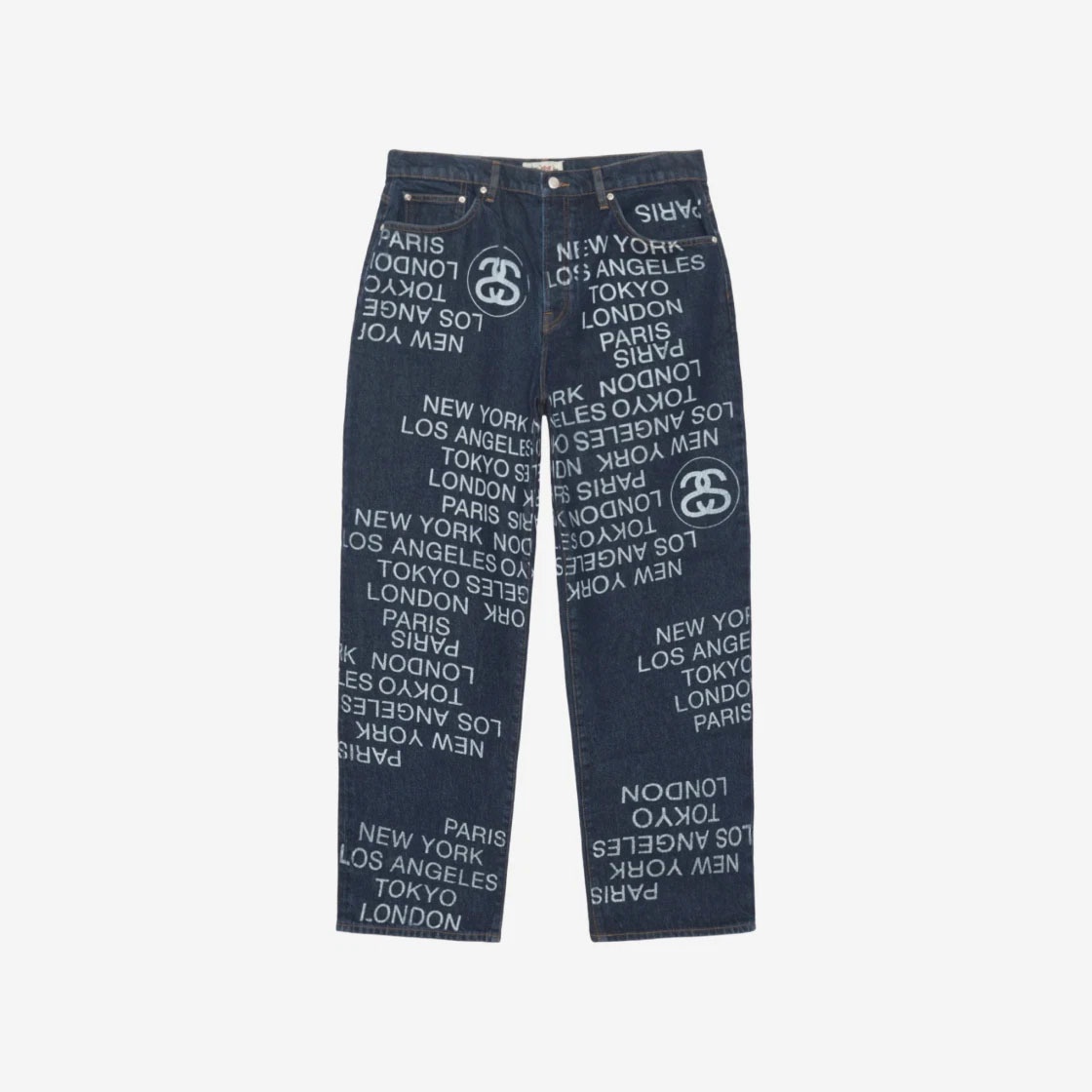 【ステューシー】 Big OL’ Jean City Link Denim パンツ ビッグ オーエル シティ リンク ウォッシュド加工 デニムパンツ ジーンズ