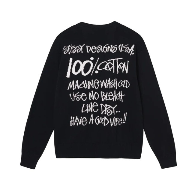 【ステューシー】CARE LABEL SWEATER