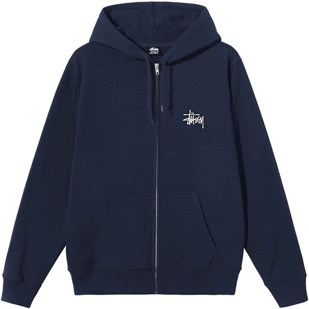 [ステューシー] BASIC ZIP HOOD ジップアップ スウエットパーカー ベーシックロゴ 952054734 [並行輸入]