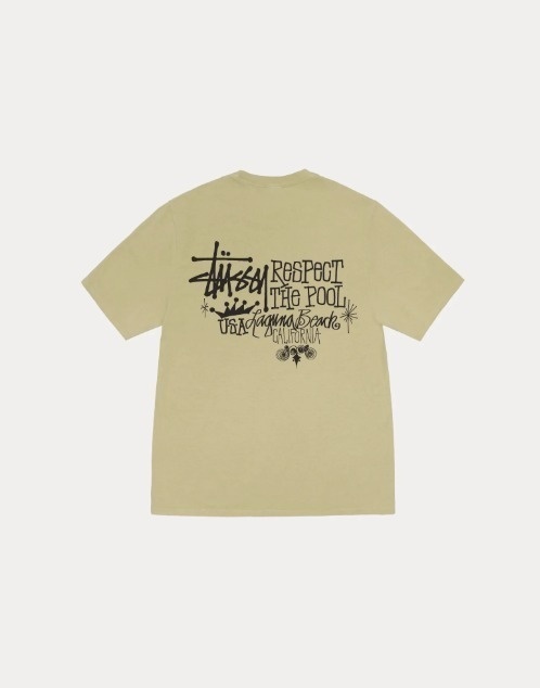 【ステューシー】RESPECT THE POOL TEE PIGMENT DYED