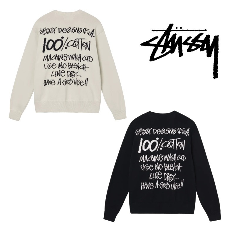 【ステューシー】CARE LABEL SWEATER