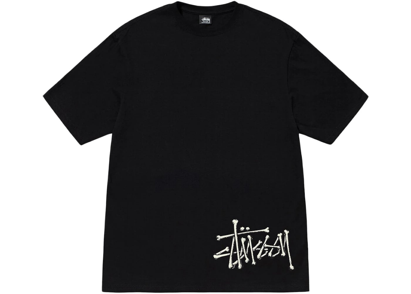 ステューシー Bones Stock Teeメンズ レタープリント オーバーサイズ Tシャツ メンズ Tシャツ ゆったり カジュアル メンズ 半袖