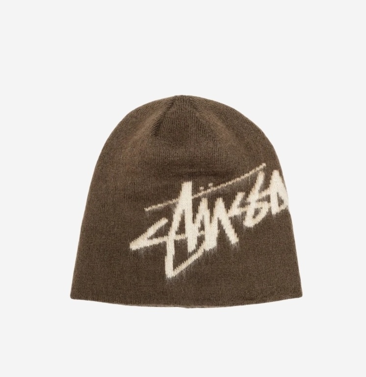 【ステューシー】 Brushed Out Stock Skullcap Beanie