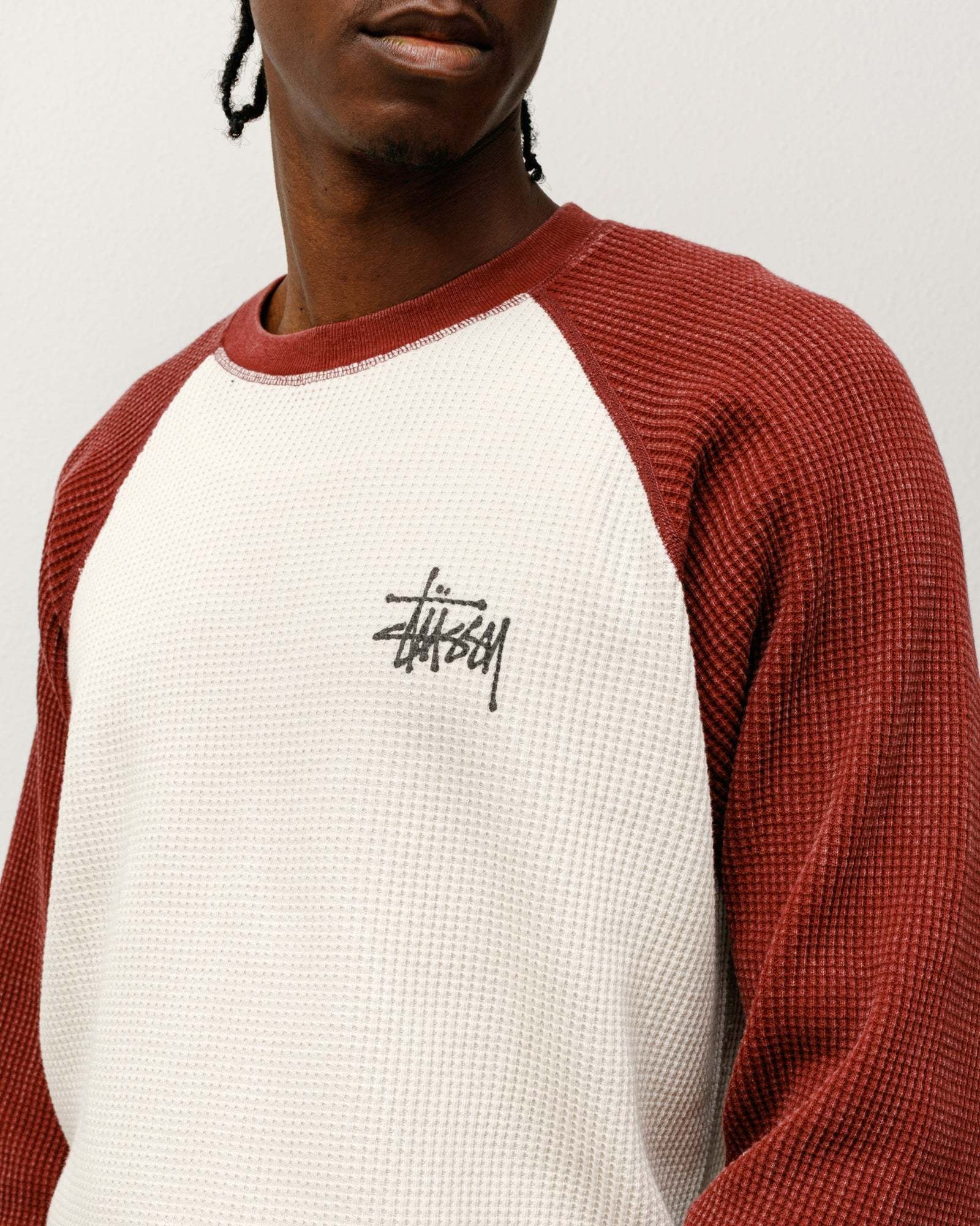 【ステューシー】Basic ステューシー Thermal 2 Tone LS T-Shirt