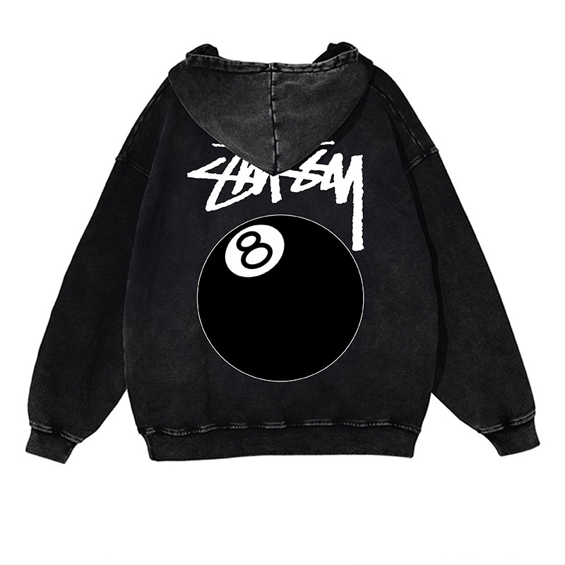 【ステューシー】WASH 8ボールデザイン パーカー Hoodie