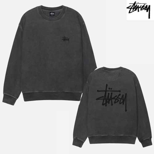 【ステューシー】】25ss BASIC CREW PIGMENT DYED スウェット