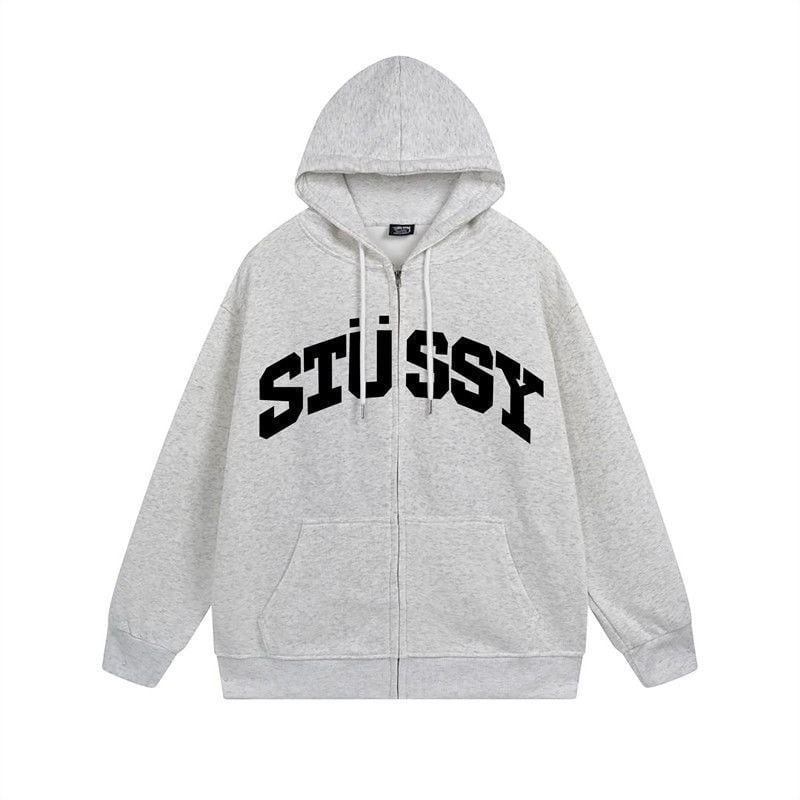 [ステューシー] ジップアップパーカー BLOCK SPORT ZIP HOODIE 2COLORS [並行輸入]