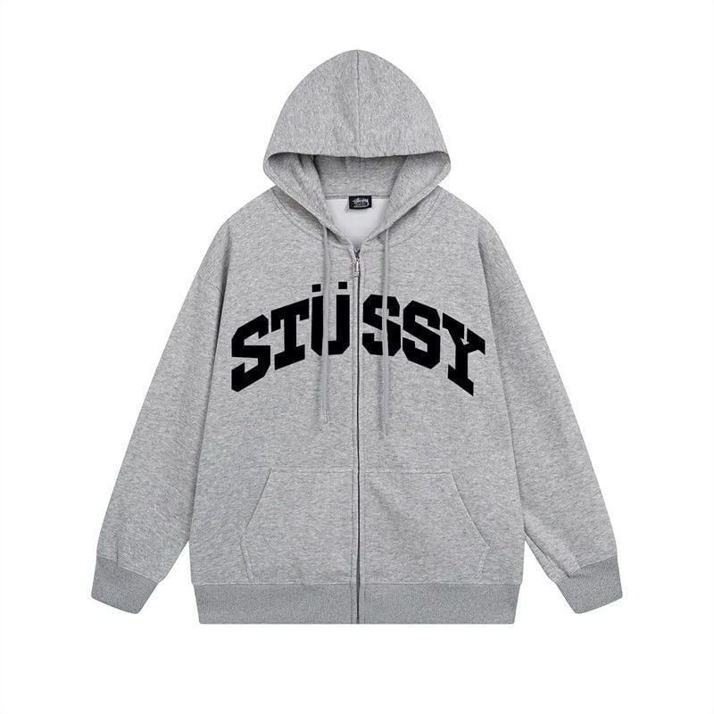 [ステューシー] ジップアップパーカー BLOCK SPORT ZIP HOODIE 2COLORS [並行輸入]