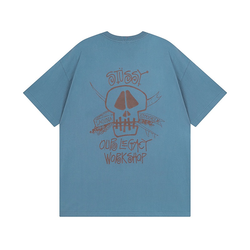 【ステューシー】X OUR LEGACY WORK SHOP SURF SKULL PIGMENT DYED TEE