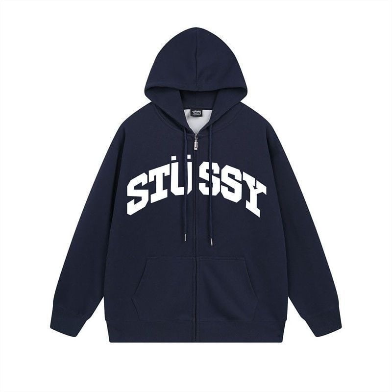 [ステューシー] ジップアップパーカー BLOCK SPORT ZIP HOODIE 2COLORS [並行輸入]