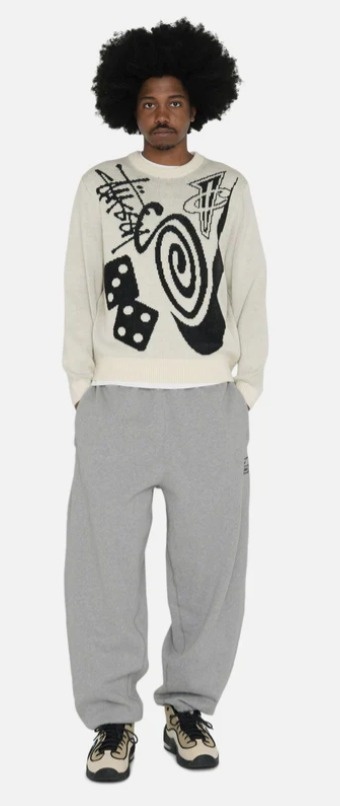 【ステューシー】 ステューシーx FLEECE PAN.T dark grey heather