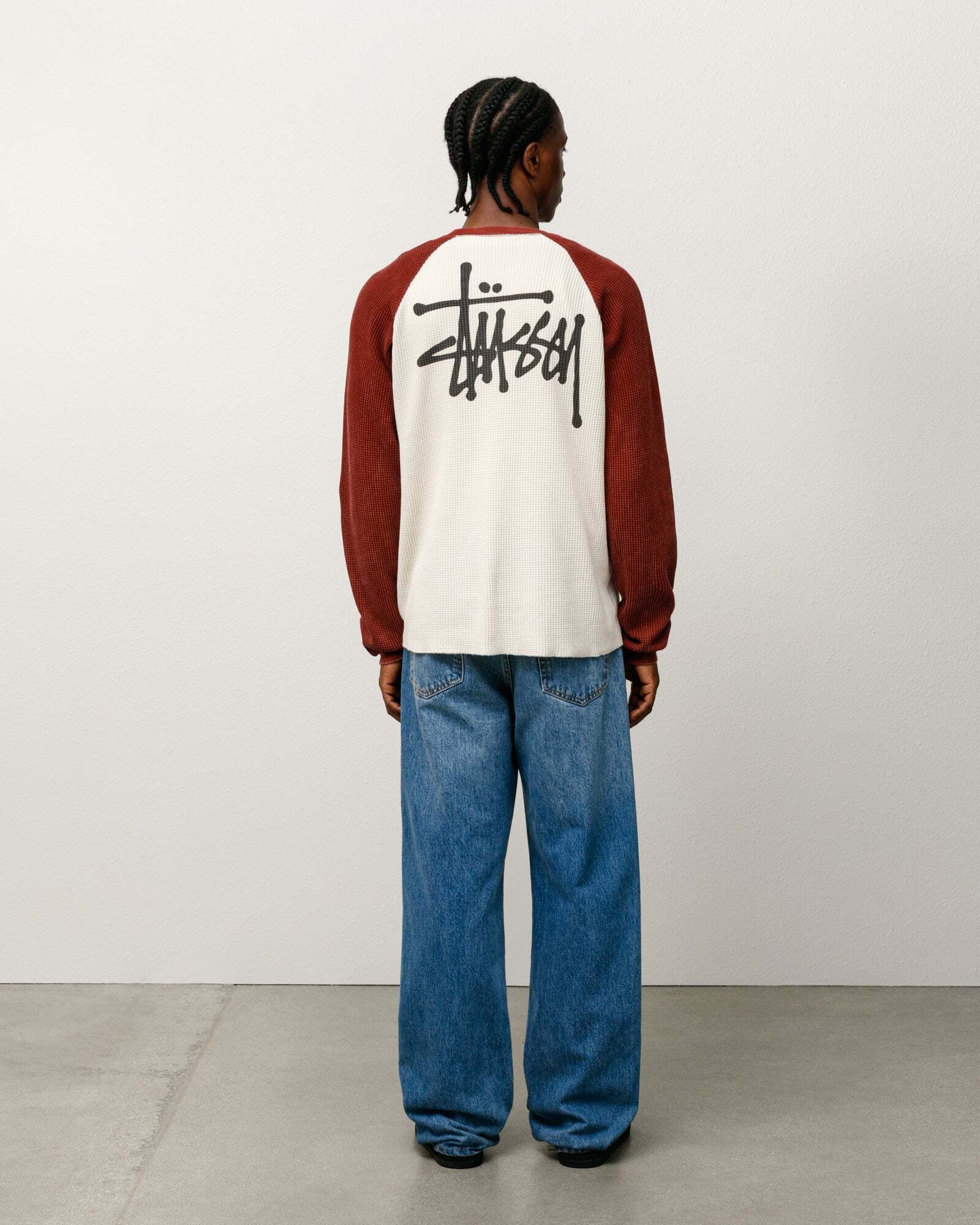 【ステューシー】Basic ステューシー Thermal 2 Tone LS T-Shirt