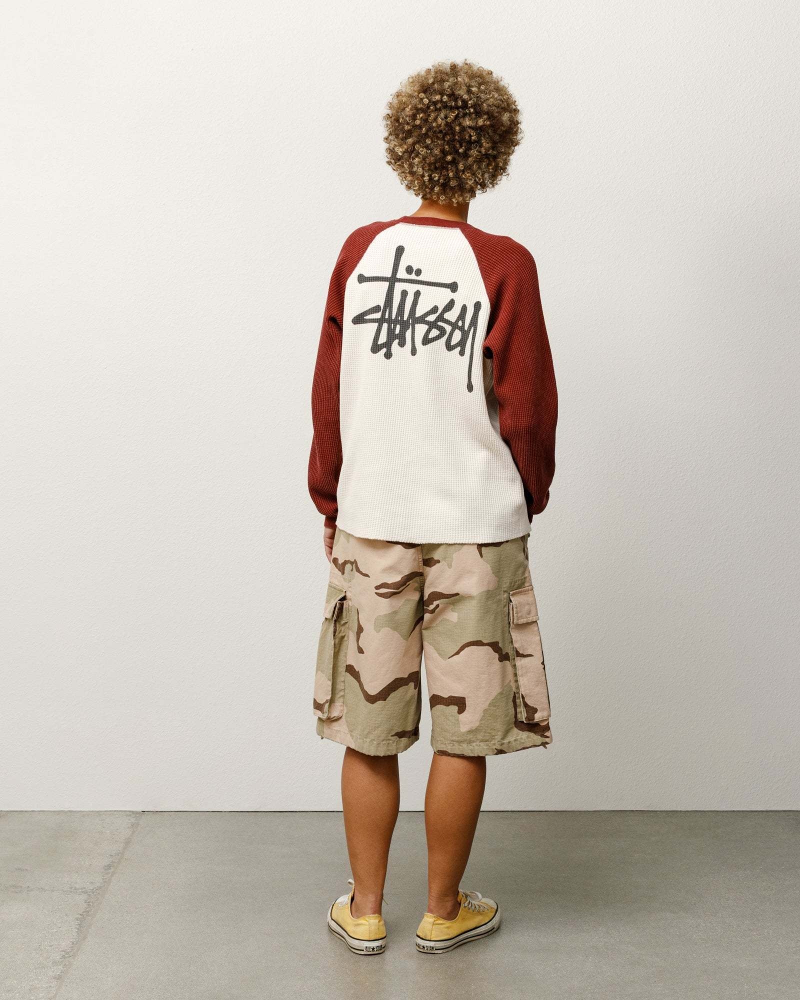 【ステューシー】Basic ステューシー Thermal 2 Tone LS T-Shirt