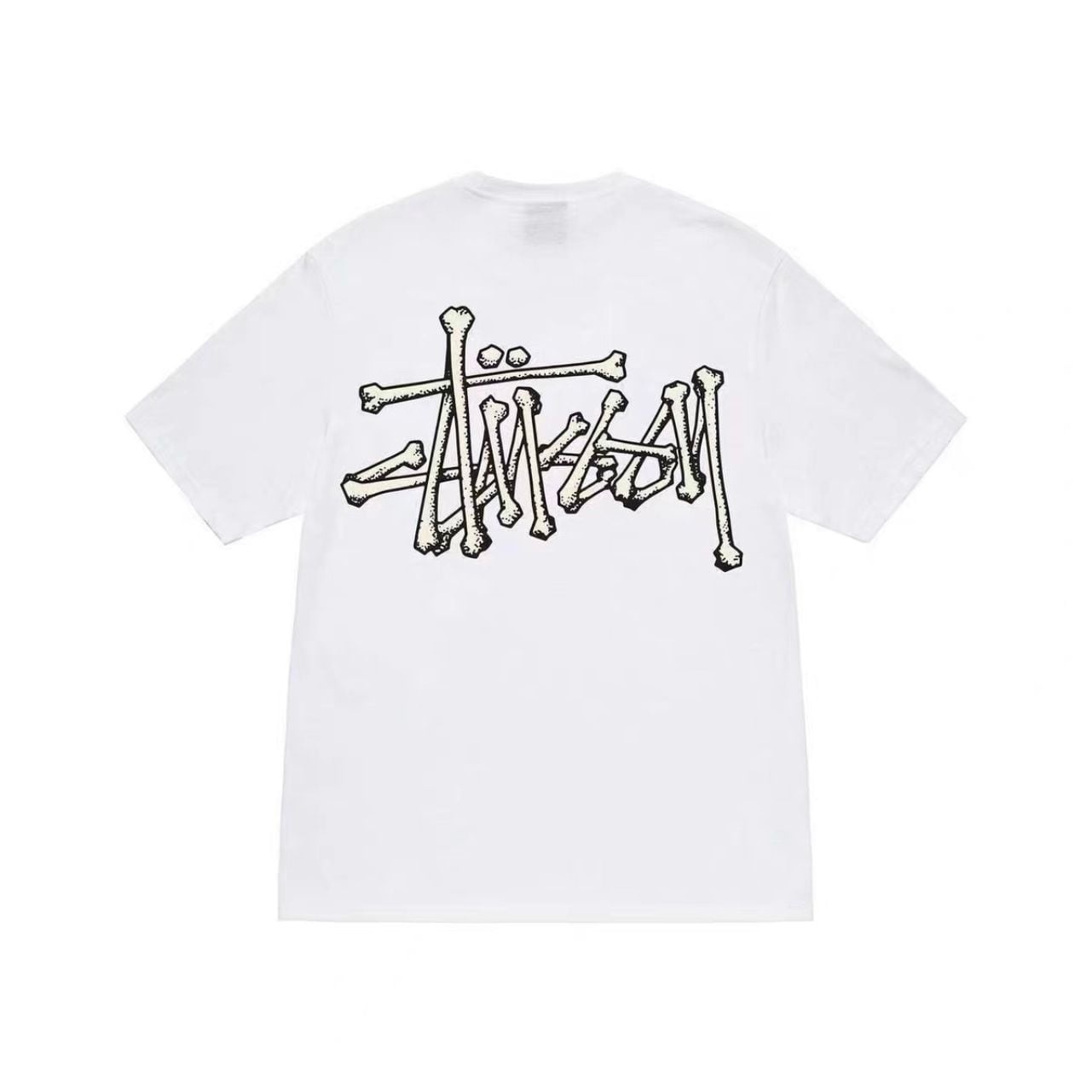 ステューシー Bones Stock Teeメンズ レタープリント オーバーサイズ Tシャツ メンズ Tシャツ ゆったり カジュアル メンズ 半袖