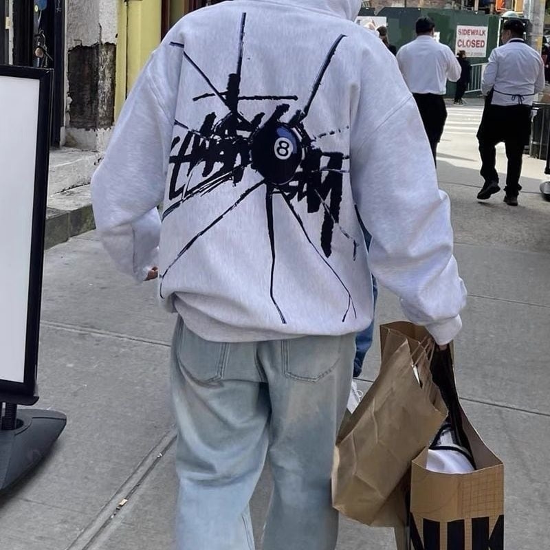 ステューシー プルオーバー スウエットパーカー 爆裂ボル ジッパー トレーナー BASIC HOODIE [並行輸入]