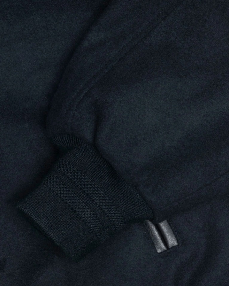 【ステューシー】 SPORT MELTON VARSITY JACKET BLACK