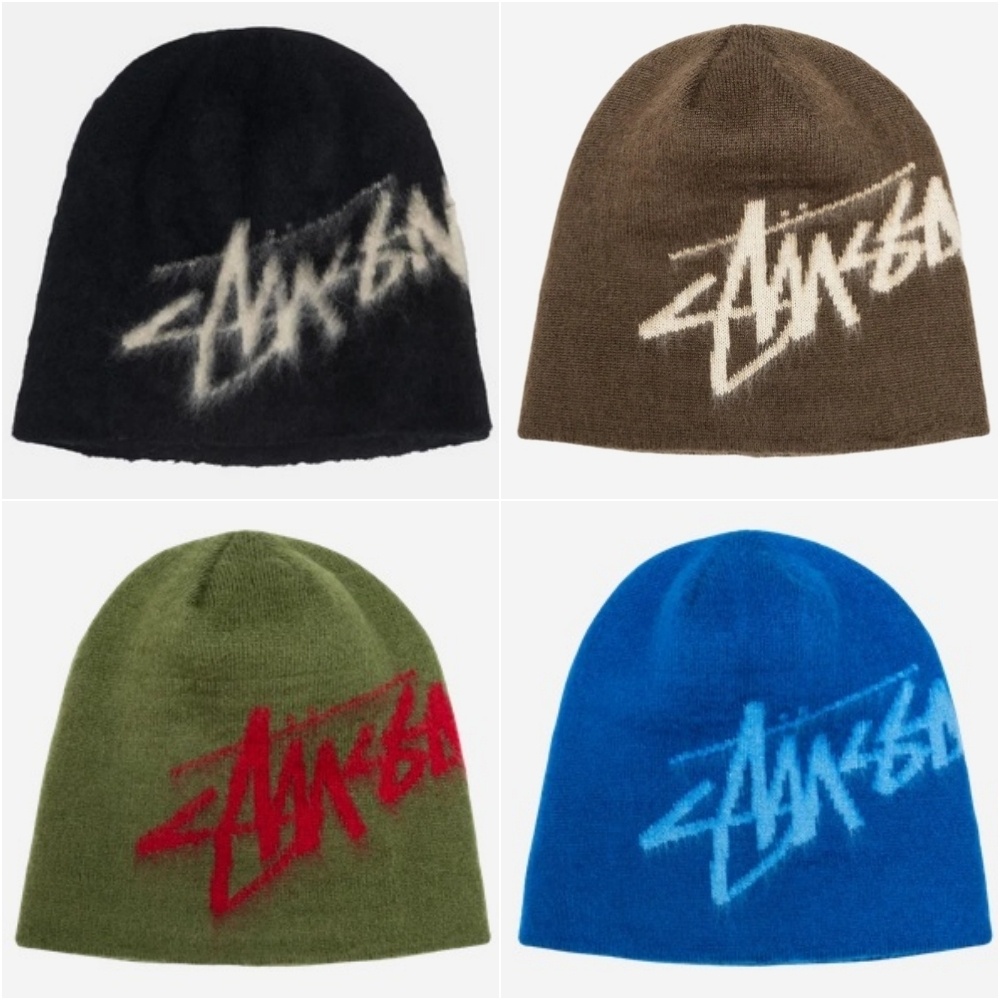 【ステューシー】 Brushed Out Stock Skullcap Beanie