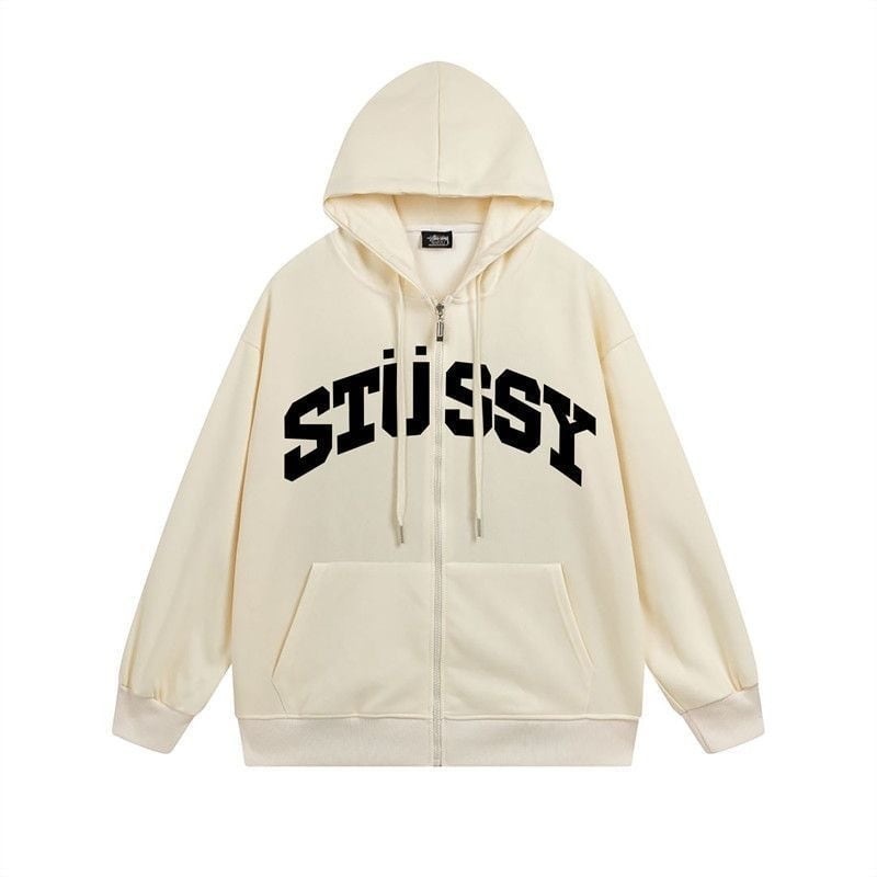 [ステューシー] ジップアップパーカー BLOCK SPORT ZIP HOODIE 2COLORS [並行輸入]