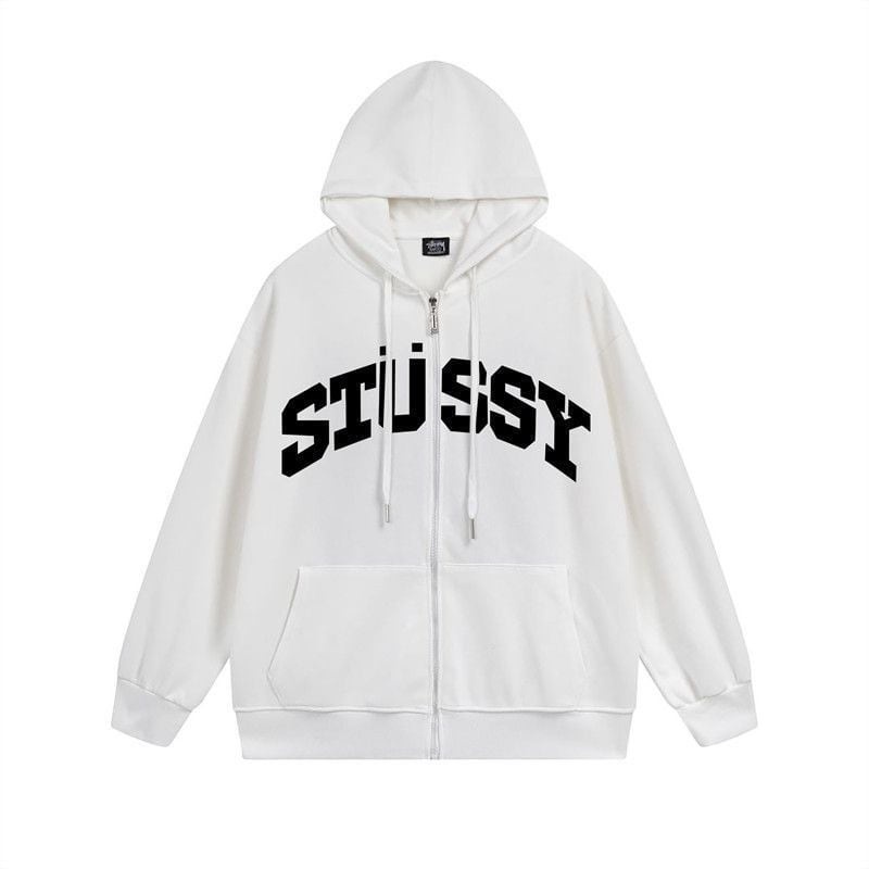 [ステューシー] ジップアップパーカー BLOCK SPORT ZIP HOODIE 2COLORS [並行輸入]