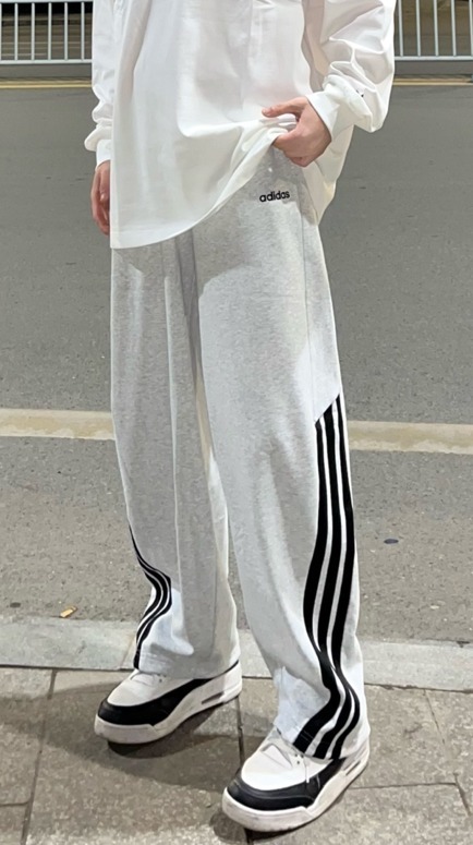 アディダスワイドトレーニングパンツ grey