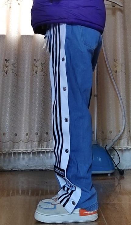 アディダス24FW DENIM Pants ワイドデニムパンツ
