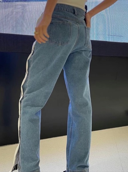 アディダス24FW DENIM Pants ワイドデニムパンツ