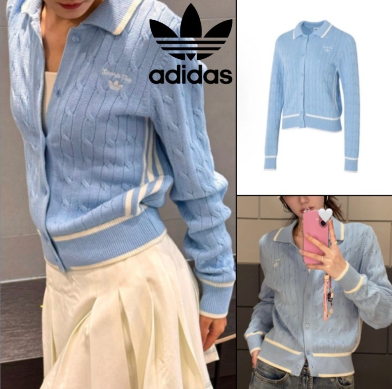 アディダスOriginals SS25 Lovely knit cardigan