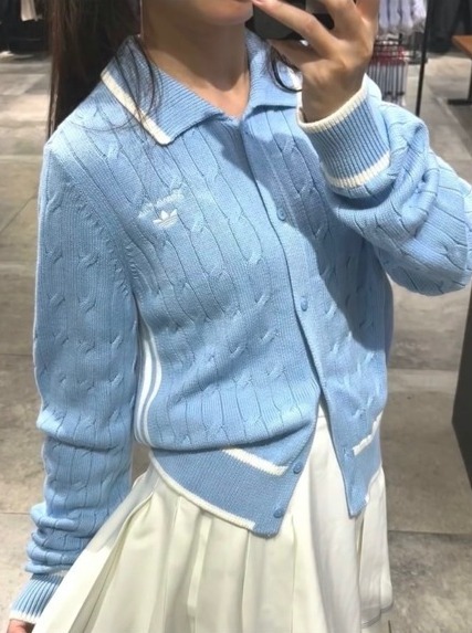 アディダスOriginals SS25 Lovely knit cardigan