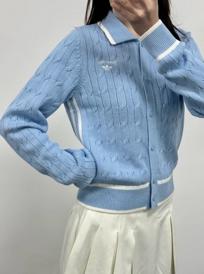アディダスOriginals SS25 Lovely knit cardigan