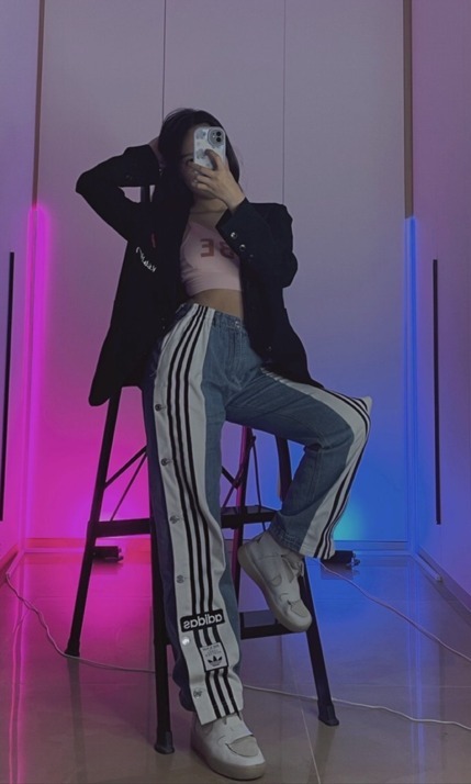 アディダス24FW DENIM Pants ワイドデニムパンツ