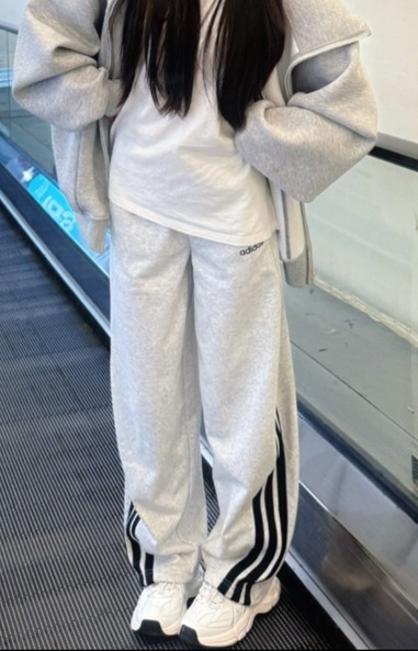 アディダスワイドトレーニングパンツ grey
