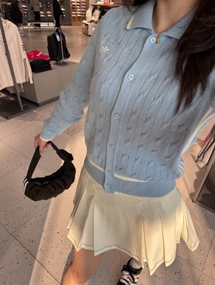 アディダスOriginals SS25 Lovely knit cardigan
