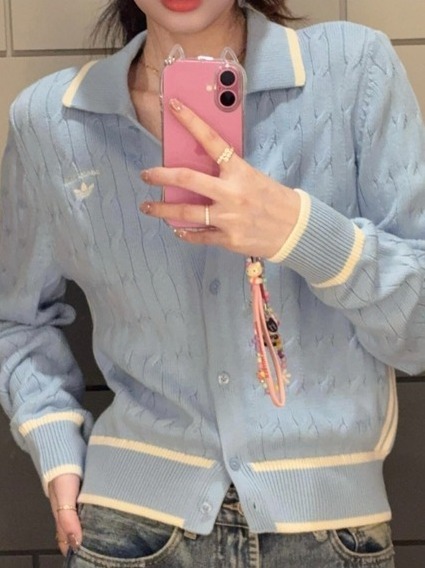 アディダスOriginals SS25 Lovely knit cardigan