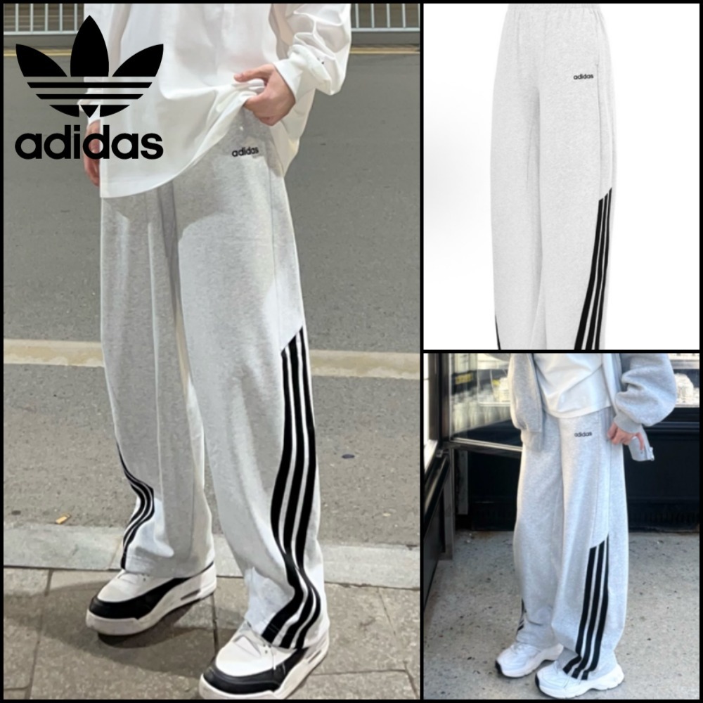 アディダスワイドトレーニングパンツ grey