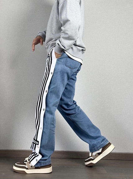アディダス24FW DENIM Pants ワイドデニムパンツ