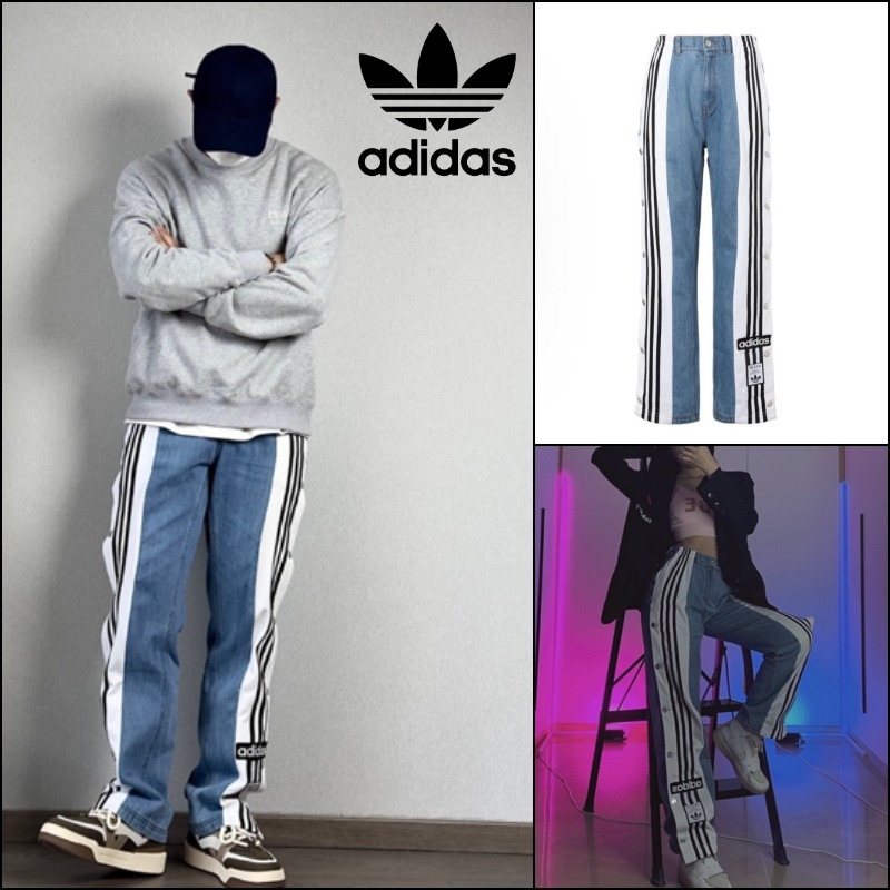 アディダス24FW DENIM Pants ワイドデニムパンツ